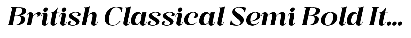 British Classical Semi Bold Italic Neue image